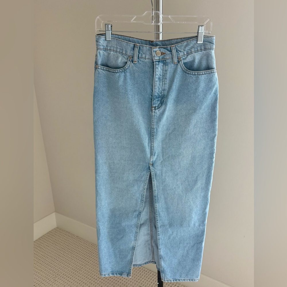 Gianni Bini Sky Blue long denim skirt